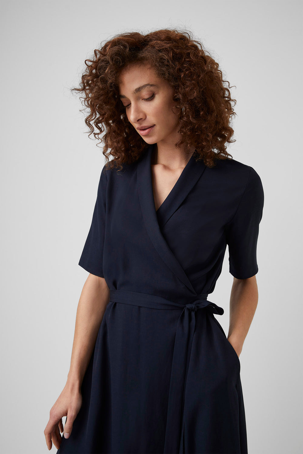 Aleena Sinni Wrap Midi Dress– French ...